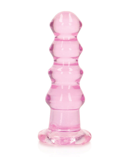 Shots Realrock Crystal Clear 5.5" Curvy Dildo/butt Plug - Pink - LUST Depot