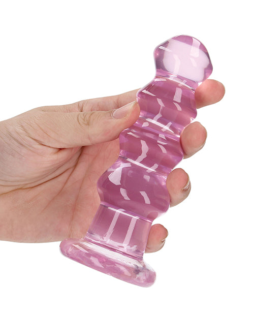 Shots Realrock Crystal Clear 5.5" Curvy Dildo/butt Plug - Pink - LUST Depot