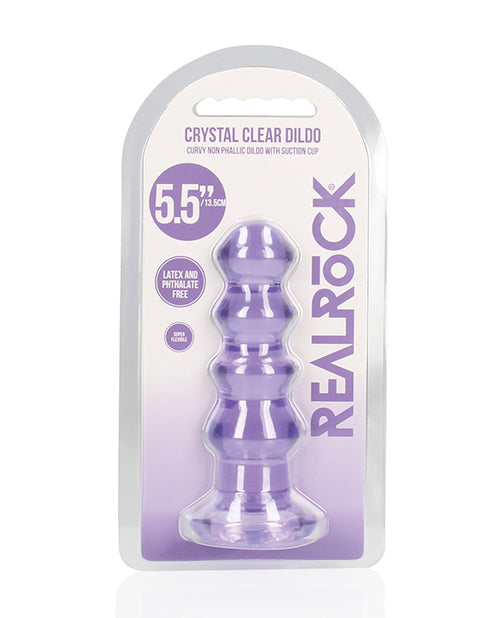 Shots Realrock Crystal Clear 5.5" Curvy Dildo/butt Plug - Purple - LUST Depot