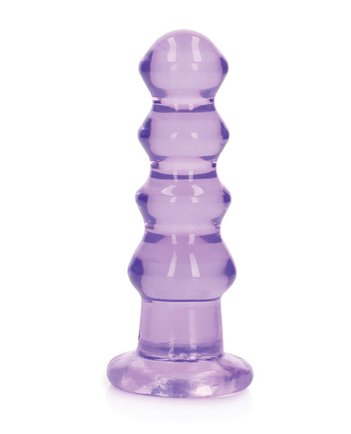 Shots Realrock Crystal Clear 5.5" Curvy Dildo/butt Plug - Purple - LUST Depot