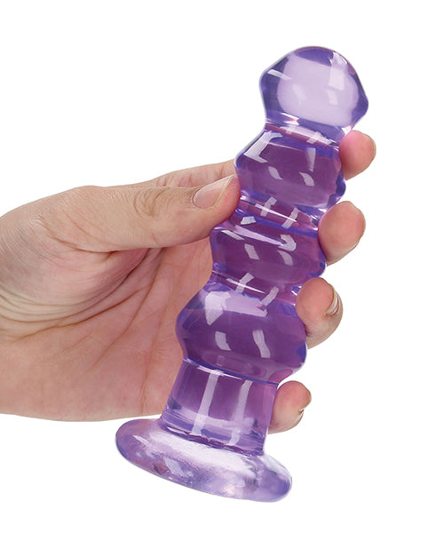 Shots Realrock Crystal Clear 5.5" Curvy Dildo/butt Plug - Purple - LUST Depot