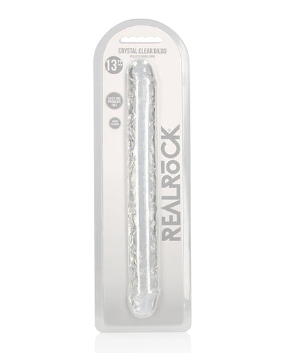 Shots Realrock Crystal Clear 14" Double Dildo - Transparent - LUST Depot