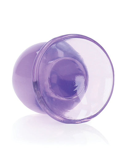 Shots Realrock Crystal Clear 3.5" Anal Plug - Purple - LUST Depot