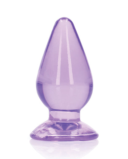 Shots Realrock Crystal Clear 3.5" Anal Plug - Purple - LUST Depot