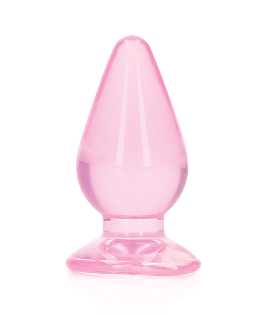 Shots Realrock Crystal Clear 4.5" Anal Plug - Pink - LUST Depot