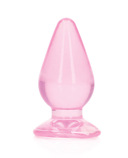 Shots Realrock Crystal Clear 4.5" Anal Plug - Pink - LUST Depot