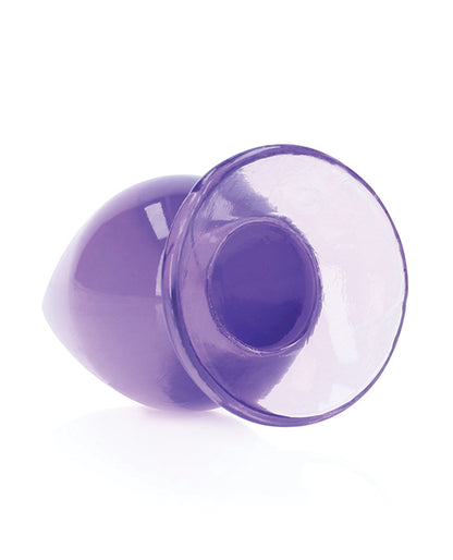 Shots Realrock Crystal Clear 4.5" Anal Plug - Purple - LUST Depot