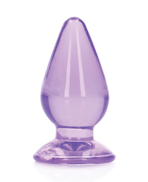 Shots Realrock Crystal Clear 4.5" Anal Plug - Purple - LUST Depot