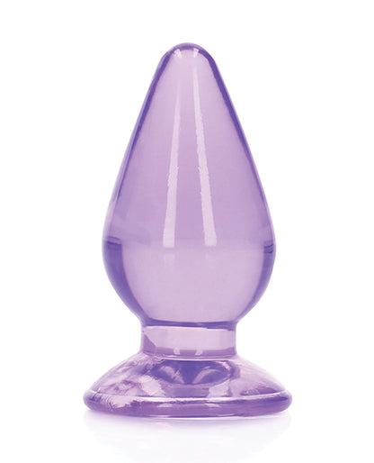 Shots Realrock Crystal Clear 4.5" Anal Plug - Purple - LUST Depot