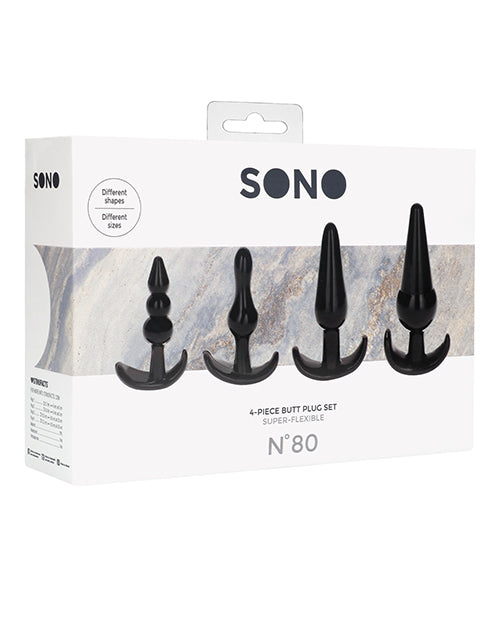 Shots Sono No. 8 Butt Plug - Black Set Of 4 - LUST Depot