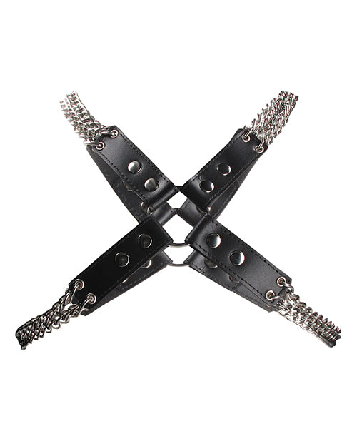 Shots Uomo Chain & Chain Harness - Black - LUST Depot