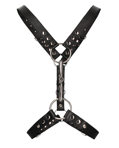 Shots Uomo Men's Harness W-metal Bit - Black - LUST Depot