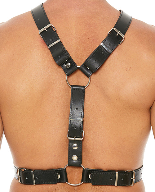 Shots Uomo Men's Harness W-metal Bit - Black - LUST Depot