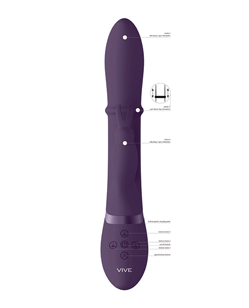 Shots Vive Halo Up & Down Ring G-spot Rabbit - Purple - LUST Depot