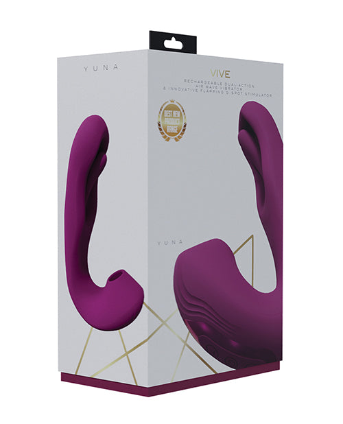 Shots Vive Yuna Dual Action Airwave Vibrator & G-spot Stimulator - Pink - LUST Depot