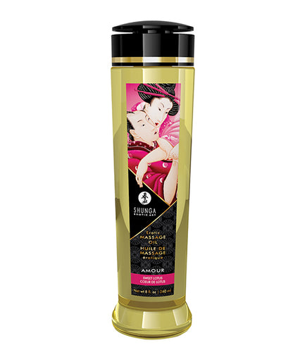 Shunga Massage Oil - 8 Oz Sweet Lotus - LUST Depot