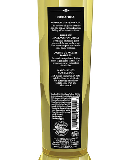 Shunga Organica Kissable Massage Oil - 8 Oz Natural - LUST Depot