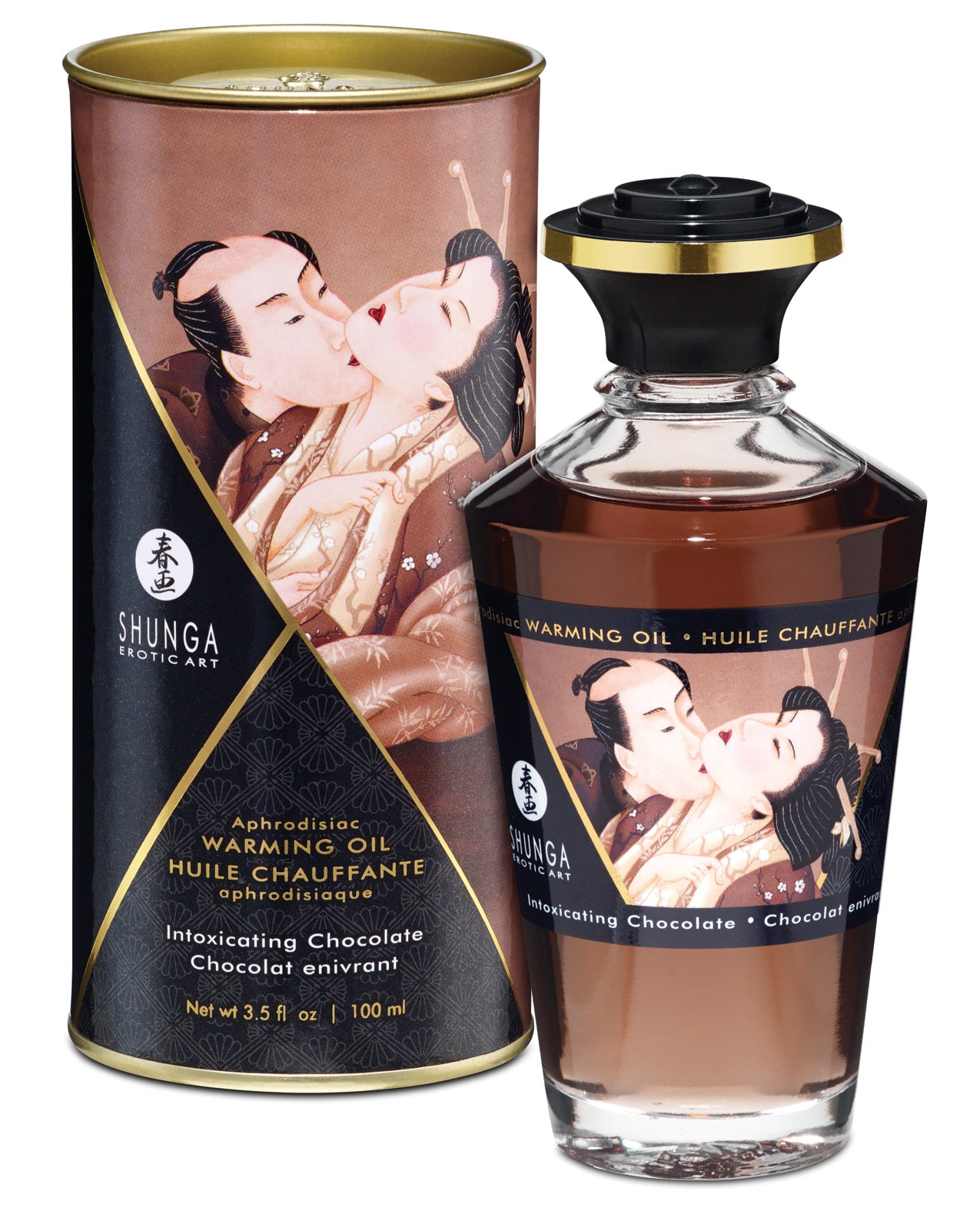 Shunga Warming Oil Intoxicating Chocolate - 3.5 Oz. - LUST Depot