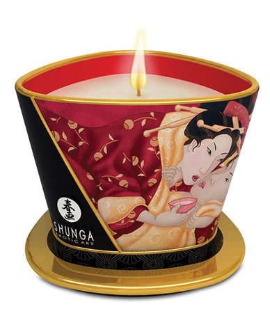 Shunga Massage Candle Romance - 5.7 Oz Strawberry Wine