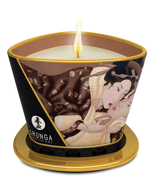 Shunga Massage Candle Excitation - 5.7 Oz Intoxicating Chocolate - LUST Depot