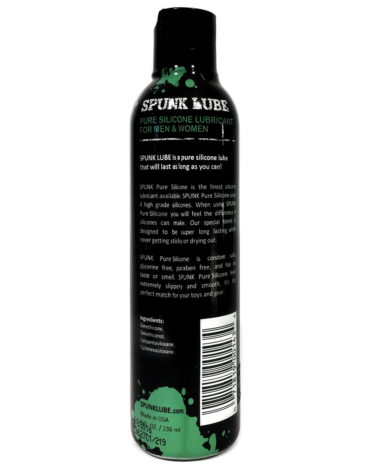 Spunk Pure Silicone Lube - 8 Oz - LUST Depot