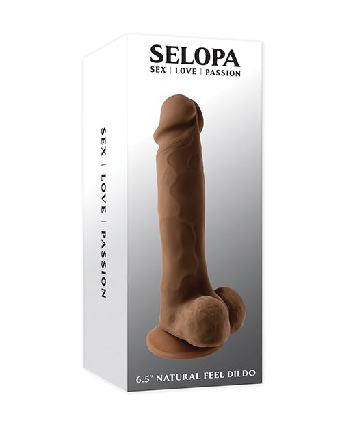 Selopa 6.5" Natural Feel Dildo - Dark - LUST Depot