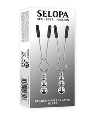 Selopa Beaded Nipple Clamps - Silver