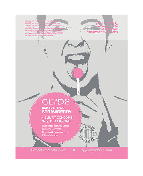 Glyde Slim Strawberry - Pack Of 4 - LUST Depot