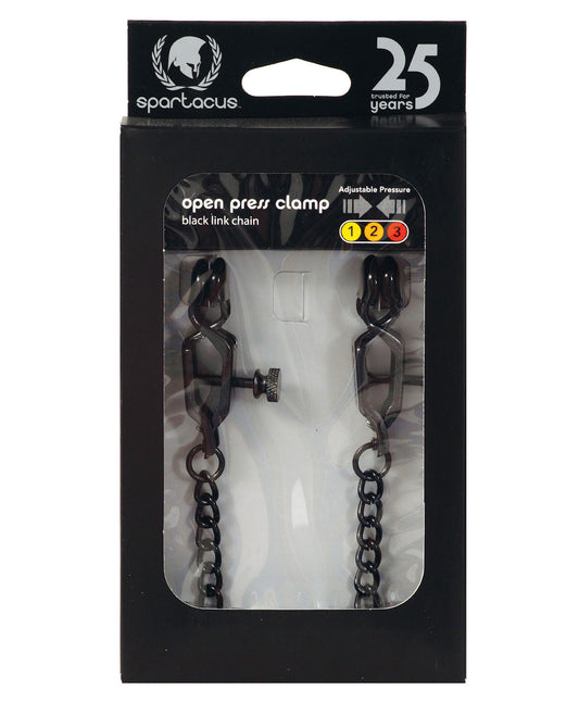 Spartacus Adjustable Alligator Nipple Clamps W-black Chain - LUST Depot