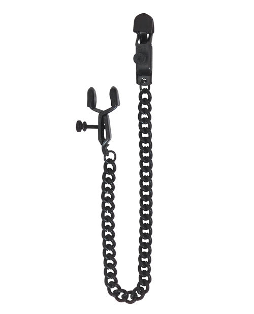 Spartacus Adjustable Alligator Nipple Clamps W-black Chain - LUST Depot