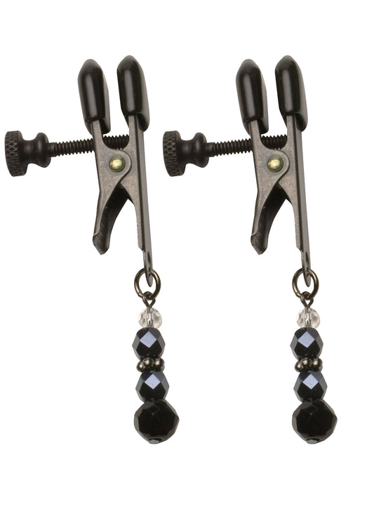 Spartacus Black Beaded Nipple Clamps - LUST Depot