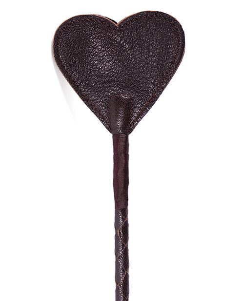 Spartacus Heart Crop - Brown Leather - LUST Depot