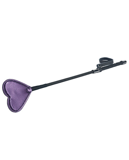 Spartacus Galaxy Legend Faux Leather Riding Crop Heart - Purple - LUST Depot