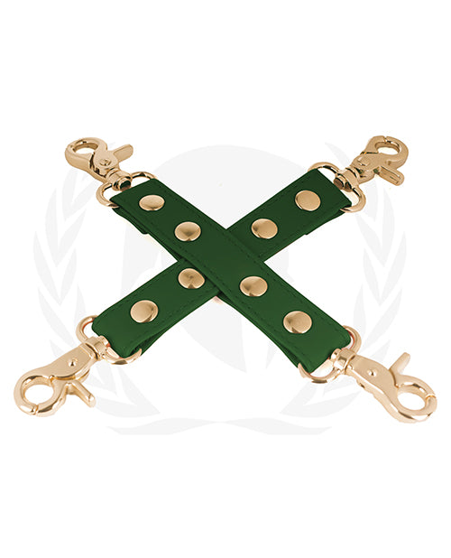 Spartacus Pu Hog Tie W-gold Hardware - Green - LUST Depot