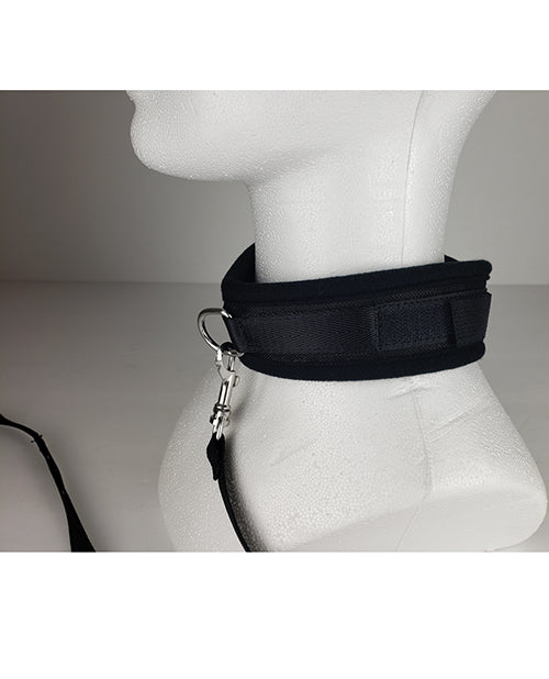 Spartacus Collar & Leash - Neoprene Black - LUST Depot