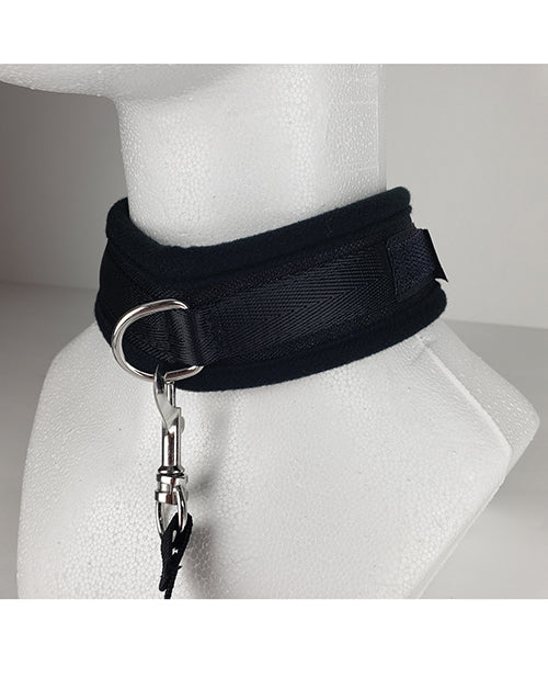 Spartacus Collar & Leash - Neoprene Black - LUST Depot