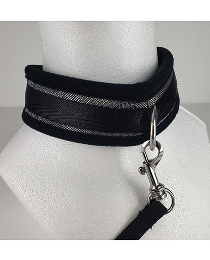 Spartacus Collar & Leash - Neoprene Silver - LUST Depot