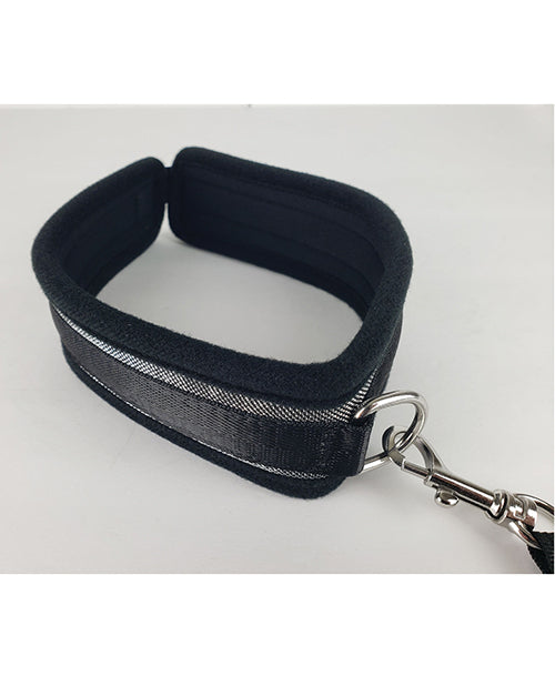 Spartacus Collar & Leash - Neoprene Silver - LUST Depot