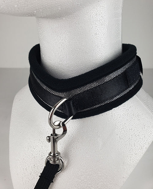 Spartacus Collar & Leash - Neoprene Silver - LUST Depot