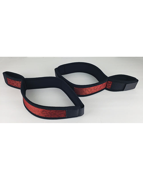 Spartacus Wrist To Thigh Cuffs - Neoprene Red - LUST Depot