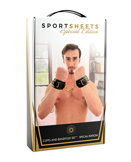 Sportsheets Cuffs & Blindfold Set - Special Edition - LUST Depot