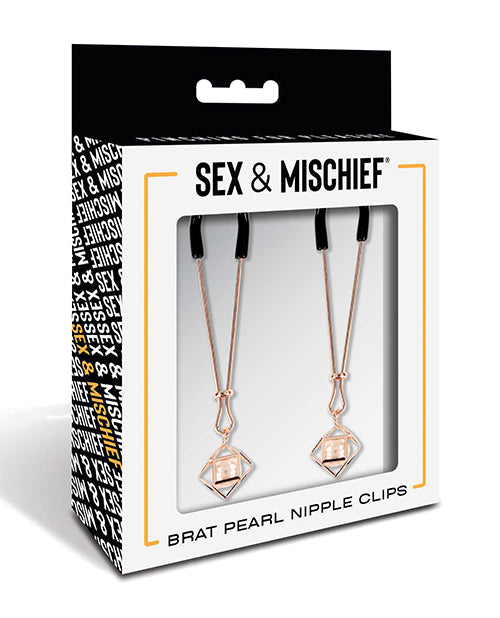 Sex & Mischief Brat Pearl Nipple Clips - LUST Depot