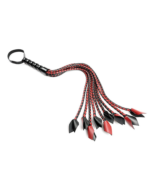 Saffron Braided Flogger - Red-black - LUST Depot