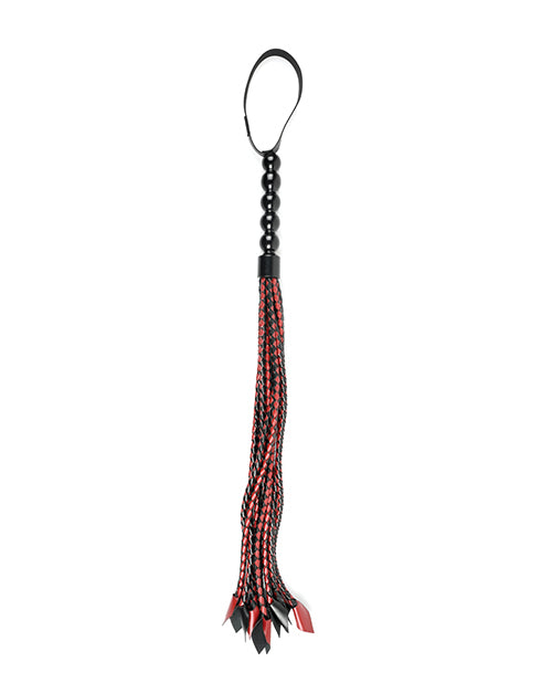 Saffron Braided Flogger - Red-black - LUST Depot