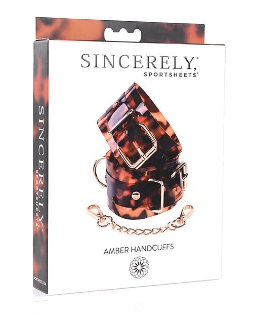 Sincerely Amber Hand Cuffs - LUST Depot