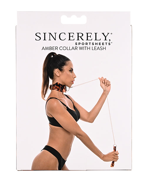 Sincerely Amber Collar & Leash - LUST Depot