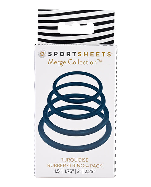 Sportsheets O Ring 4 Pack - Turquoise - LUST Depot