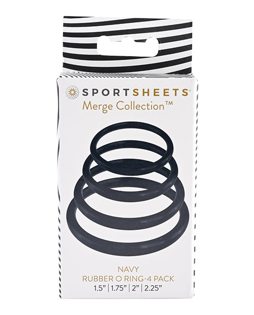 Sportsheets O Ring 4 Pack - Navy - LUST Depot