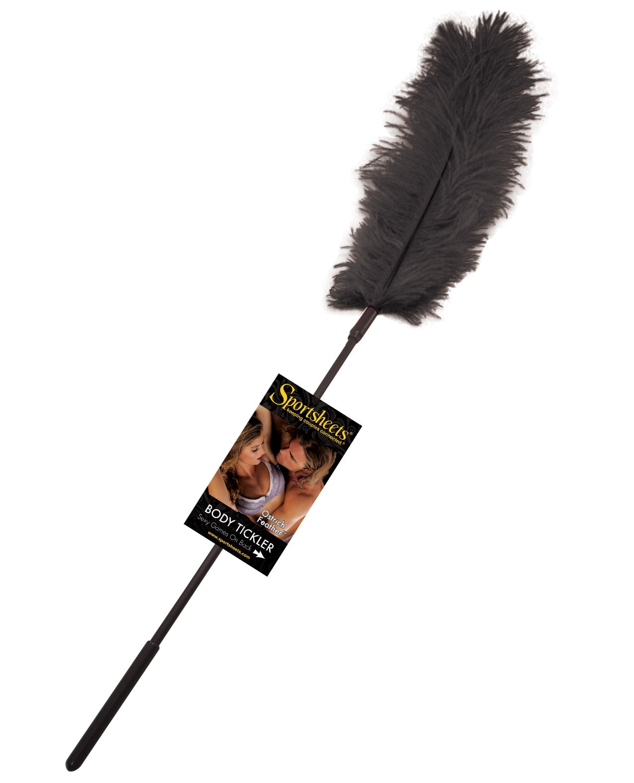 Sportsheets Body Tickler Ostrich Feather - Black - LUST Depot