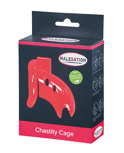 Malesation Chastity Cage - Red - LUST Depot